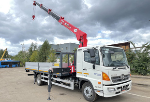 КРАН-МАНИПУЛЯТОР UNIC 554 (5т) НА БАЗЕ ШАССИ HINO 500 MUA (12т)